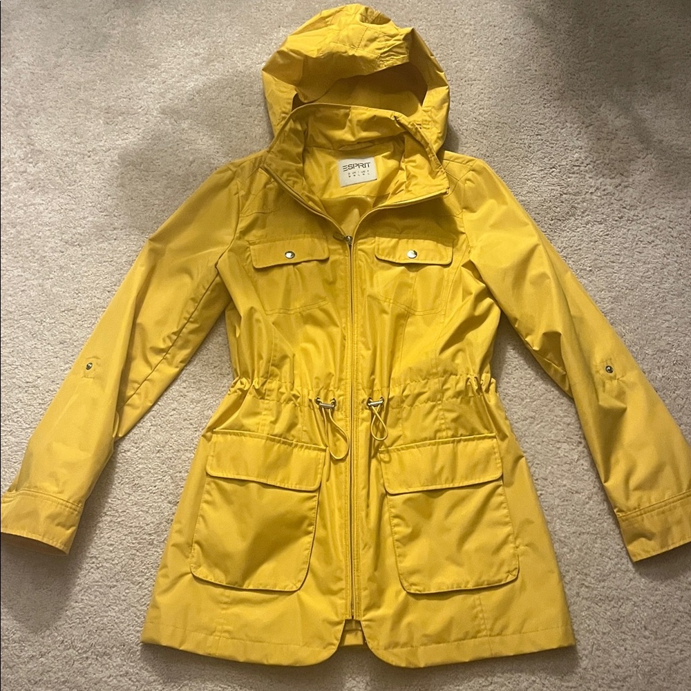 Esprit vintage  Bright Yellow Utility Jacket. Full rain jacket. - Picture 5 of 8